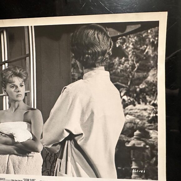 Vintage 1961 Susan Slade Movie Still Connie Stevens in Towel Black & White Photo - Picture 7 of 13